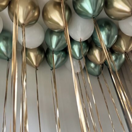 Шары хром с дождиком